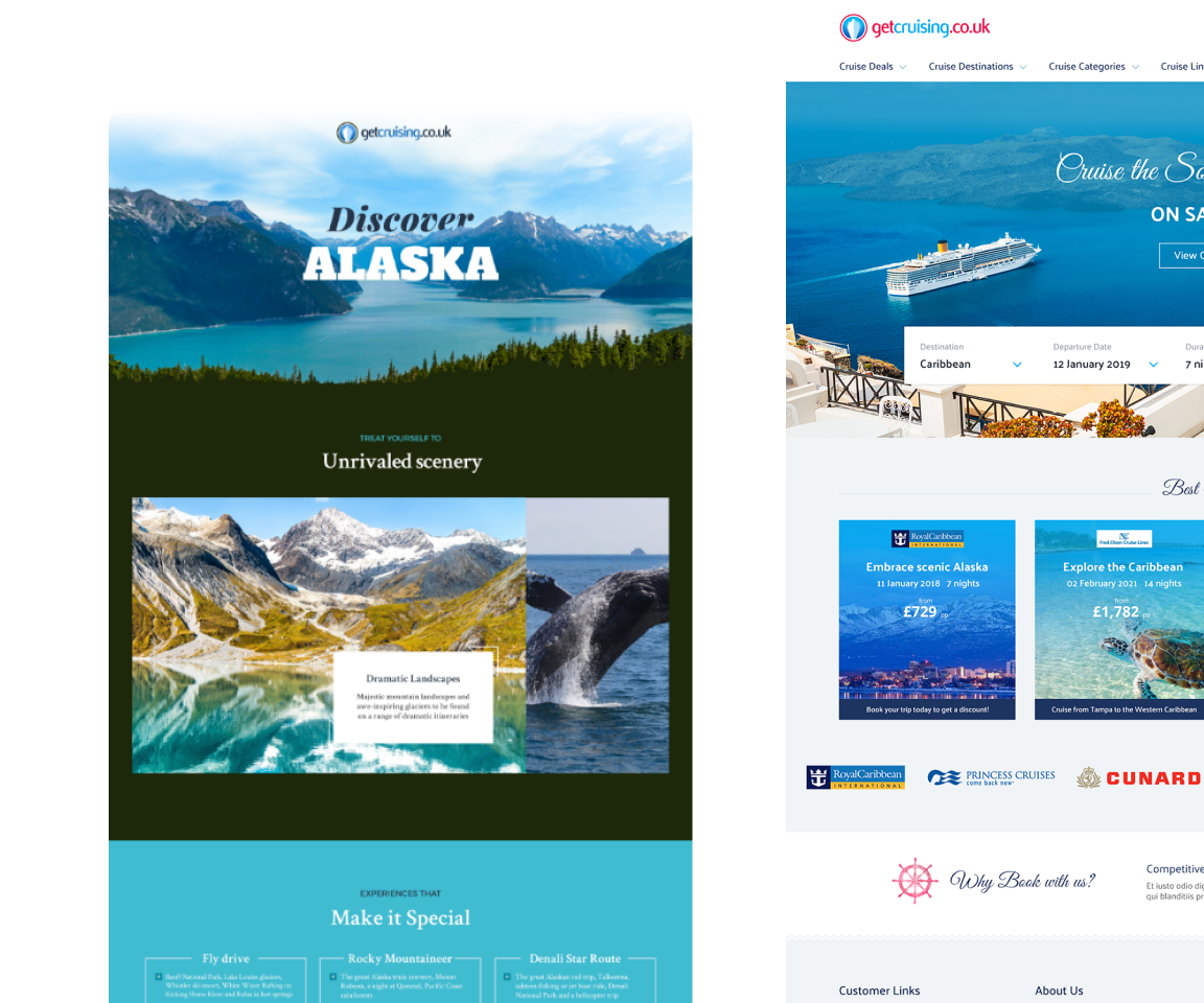 GetCruising website design